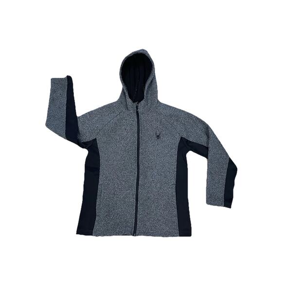 Spyder Hoodie Sweater Youth XL (18/20) Gray Full Zip Pockets Embroidered Logo - Picture 3 of 13